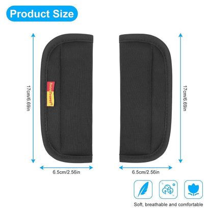 Baby Sicherheitsgurt Schulterpolster 2 Stück - Schwarz