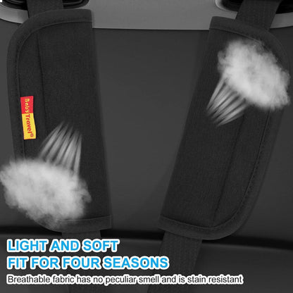 Baby Sicherheitsgurt Schulterpolster 2 Stück - Schwarz