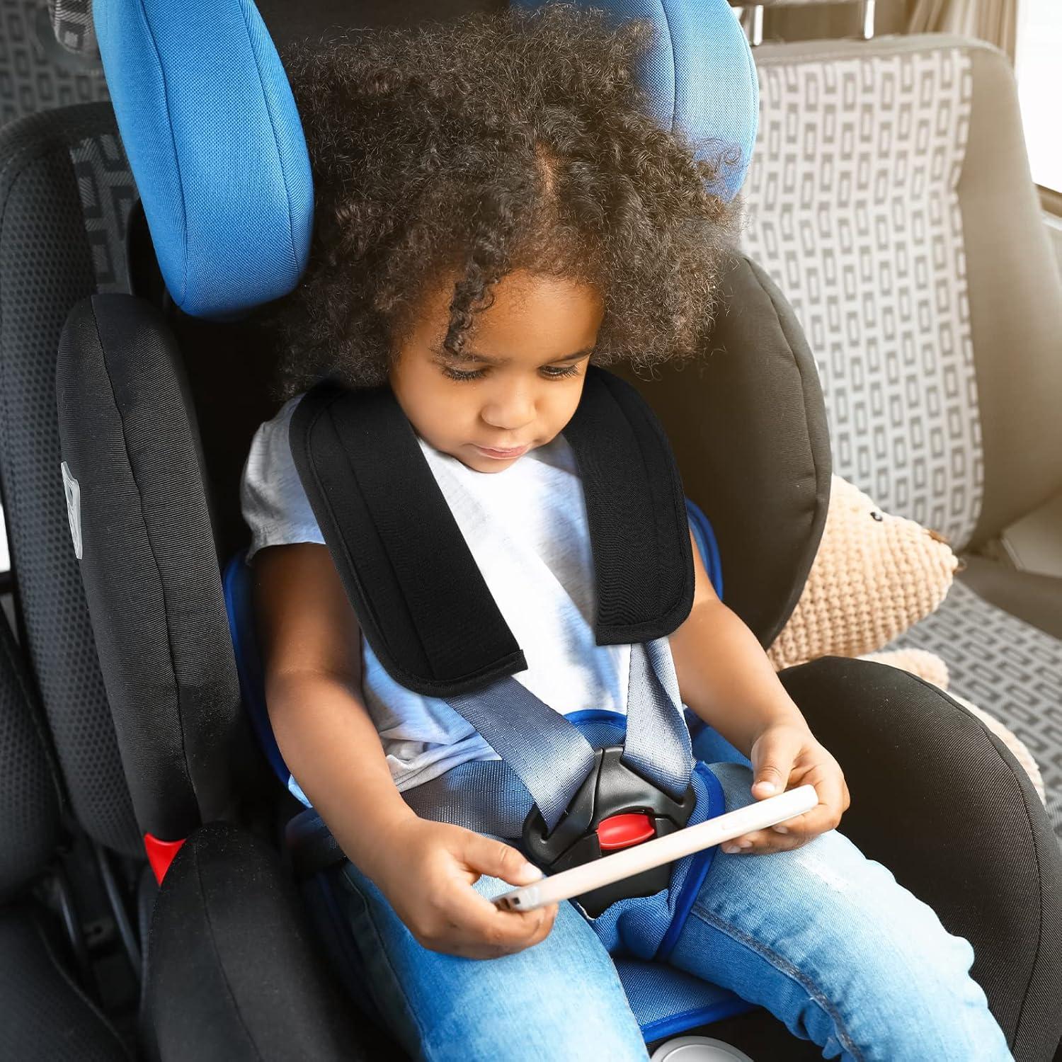 Baby Autositz Gurtpolster Schulterpolster 2 Stück Schwarz atmungsaktiv