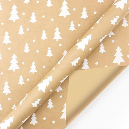 43cm x 15m Kraftpapier Weihnachtsgeschenkpapier mit Weihnachtsbaum