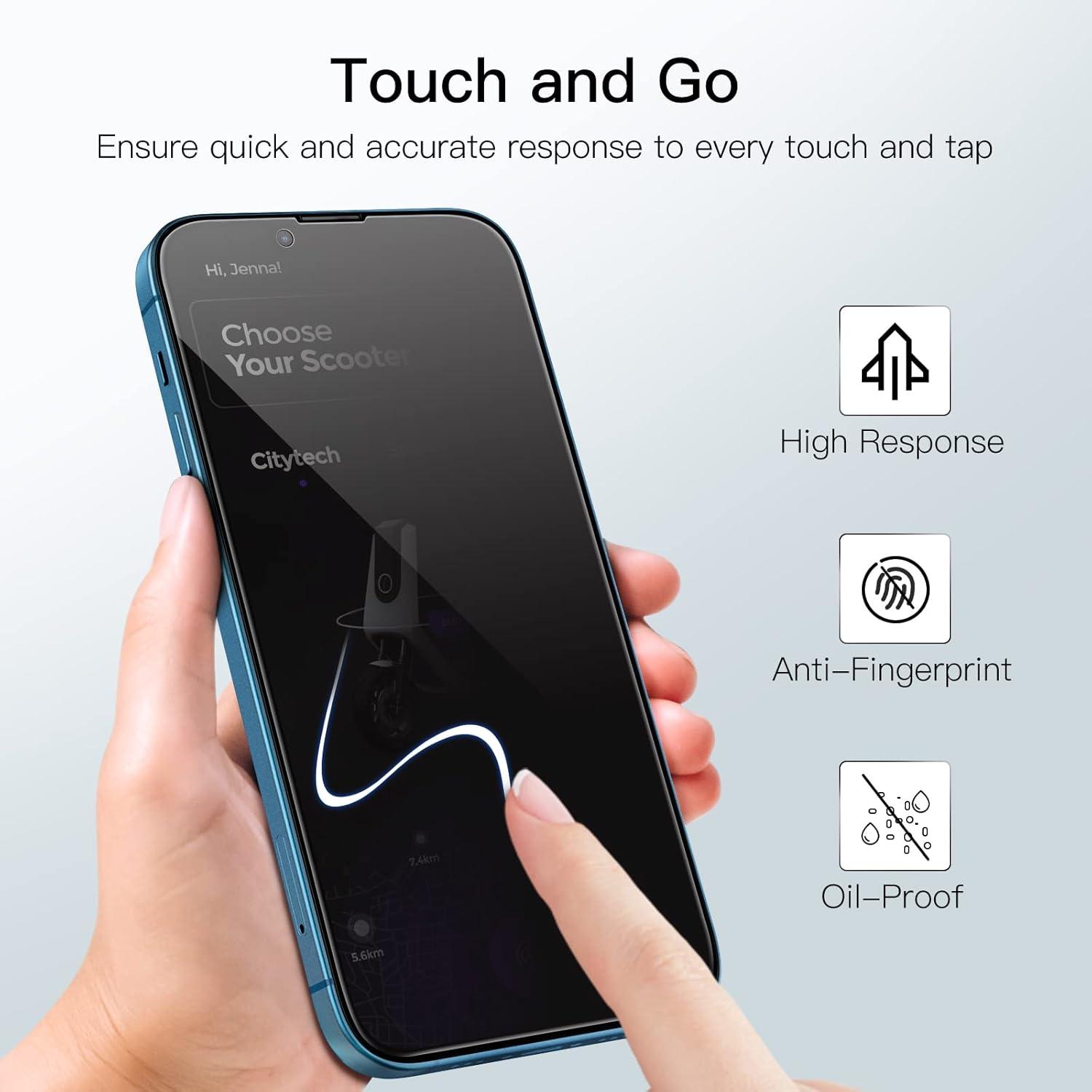 Sichtschutz Panzer Schutz Folie für iPhone 13 mini 5,4 Zoll, 2er Set