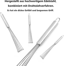 2er Set Edelstahl Kugelbesen Schneebesen zum Mischen Kochen Rühren