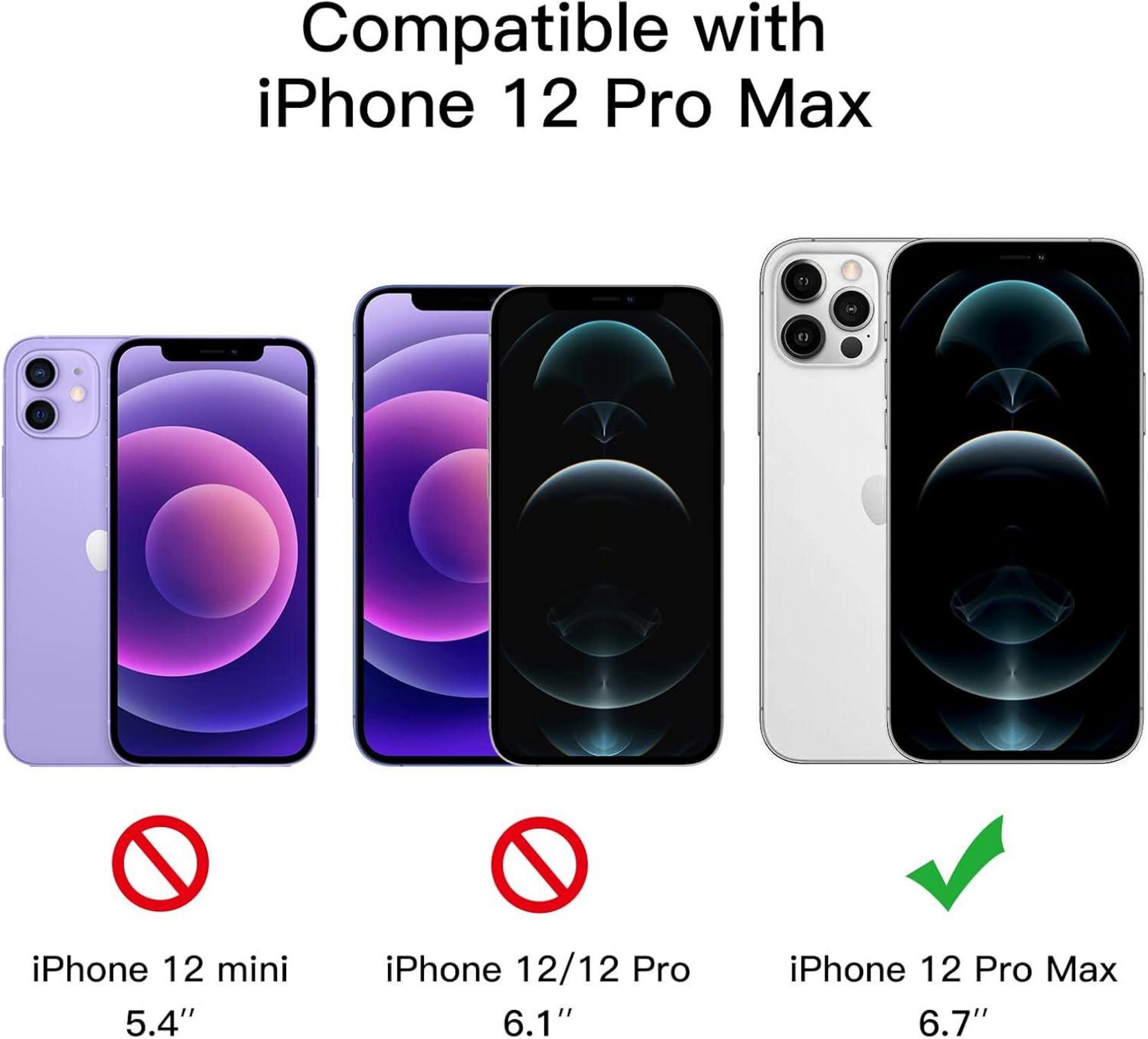 Sichtschutz Panzer Glas Folie iPhone 12 Pro Max 6,7 Zoll 2 Stück