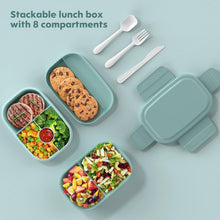 JSCORES Lunchbox 1900ML Bento Box mit Fächern Auslaufsicher
