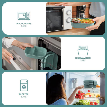 Lunchbox 1900ML Brotdose Kinder Fächer Auslaufsicher Bento Box