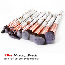 Professionelles Makeup-Pinselset Marmor Griff 16 Stück