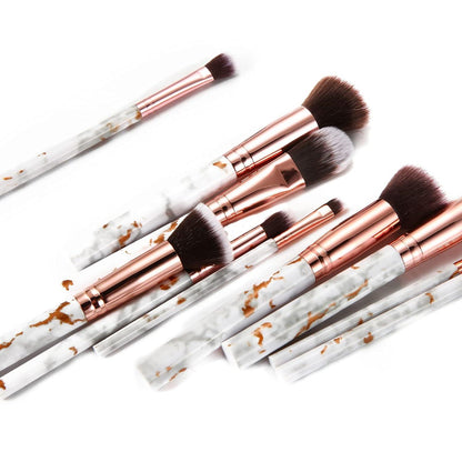 Professionelles Pinselset Makeup 16-teilig Marmor Gesicht Pudercreme