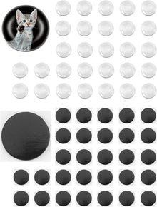 Glas Cabochon Magnete Selbstklebend Basteln 60 Stk 25mm