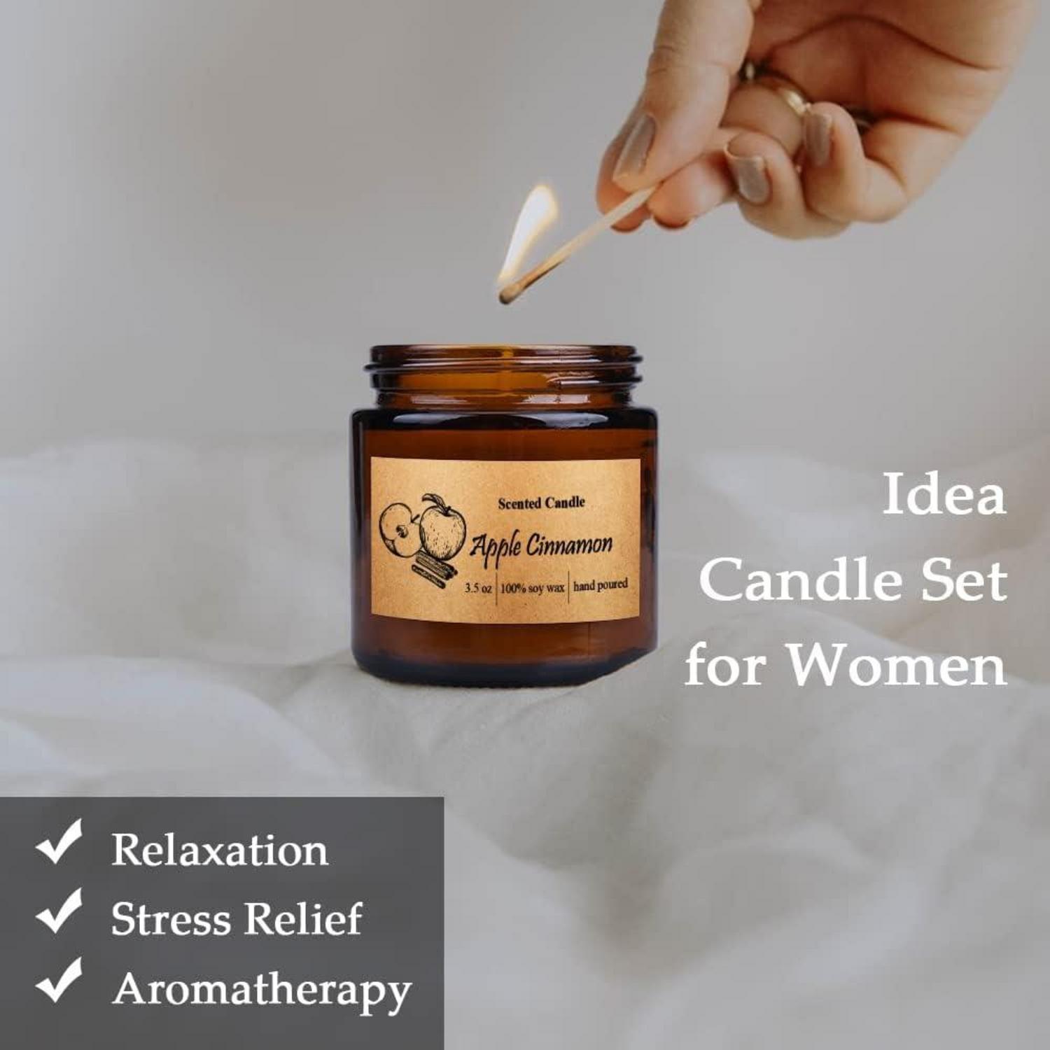 Duftkerzen Geschenkset 6er Pack für Frauen in Glas - Aromatherapie