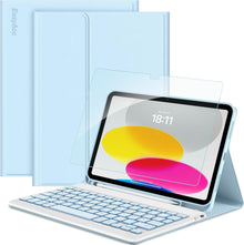 iPad 10 Deutsch QWERTZ Tastatur-Hülle Bluetooth Stifthalter 2022