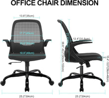 Ergonomischer Mesh Bürostuhl mit klappbaren Armlehnen