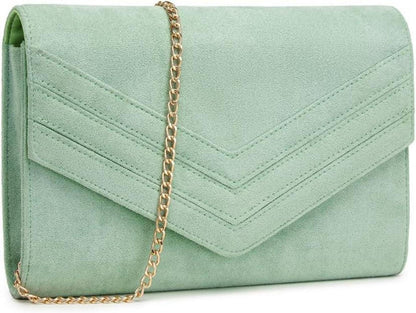 Kettentasche Damen Envelope Abendtasche Elegant Schwarz