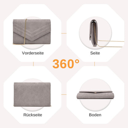 Damen Clutch Envelope Abendtasche Elegant Kettentasche Mode