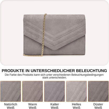 Damen Clutch Abendtasche Envelope Kettentasche Elegant Hochzeit