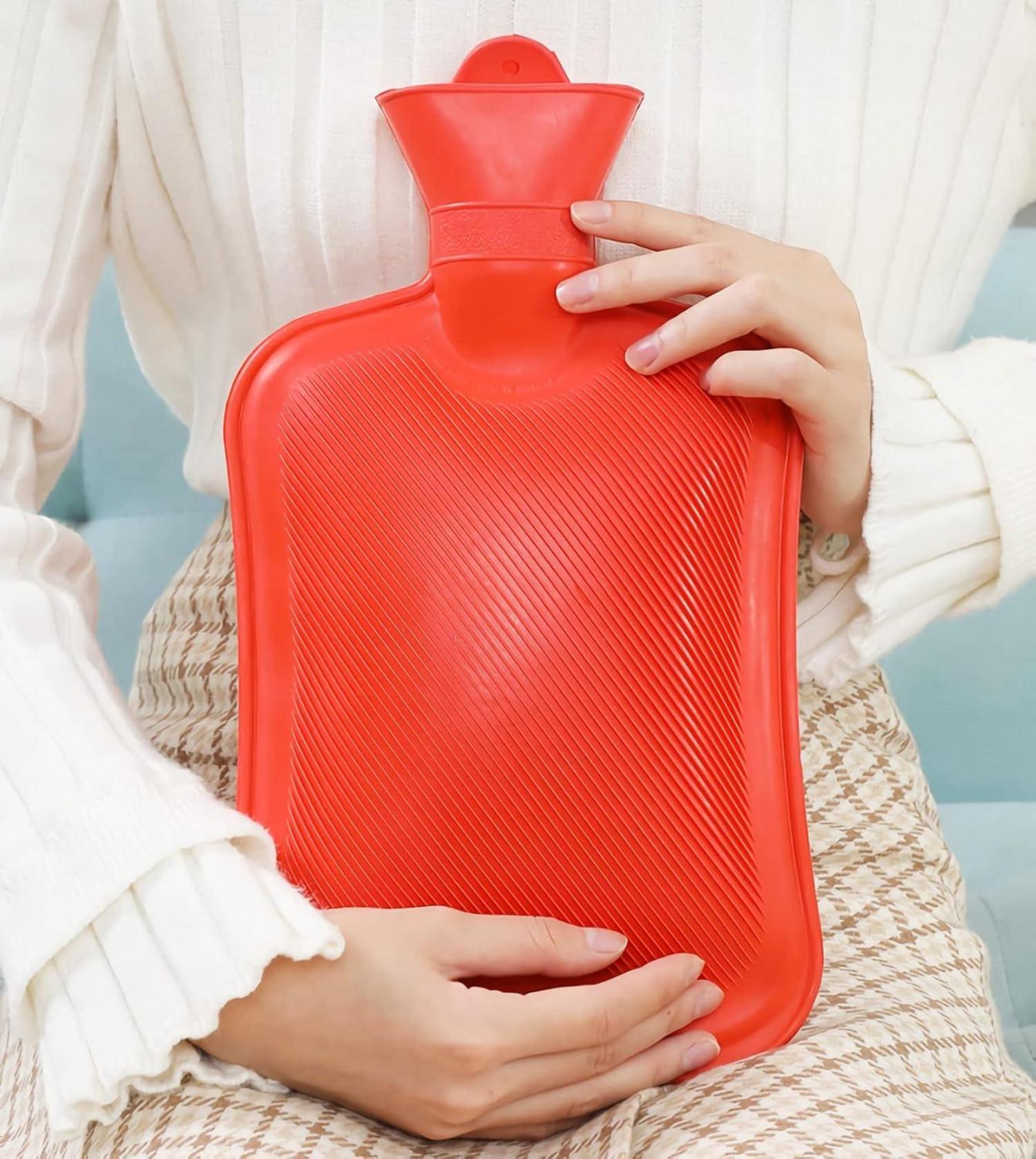 Wärmflasche 2L ohne Bezug großer Öffnung Naturkautschuk Sicher Haltbar