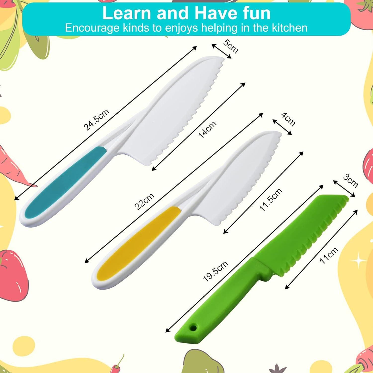 Kinder Sicherheit Kochmesser-Set 3-teiliges für Obst Gemüse