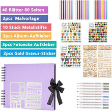 Lila Fotoalbum zum Selbstgestalten DIY Fotobuch 80 Seiten