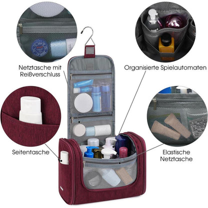 Große Kulturtasche zum Aufhängen, Rot