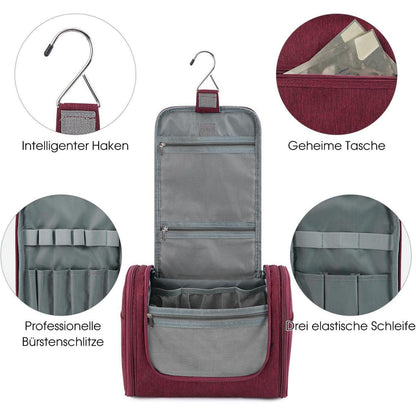 Große Kulturtasche zum Aufhängen, Rot