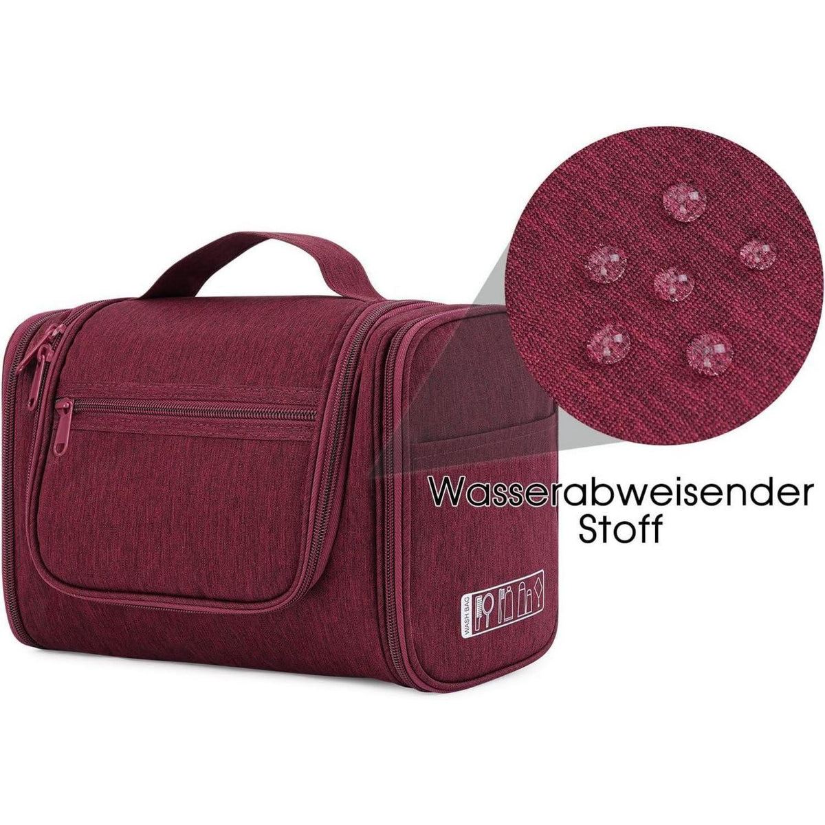 Große Kulturtasche zum Aufhängen, Rot