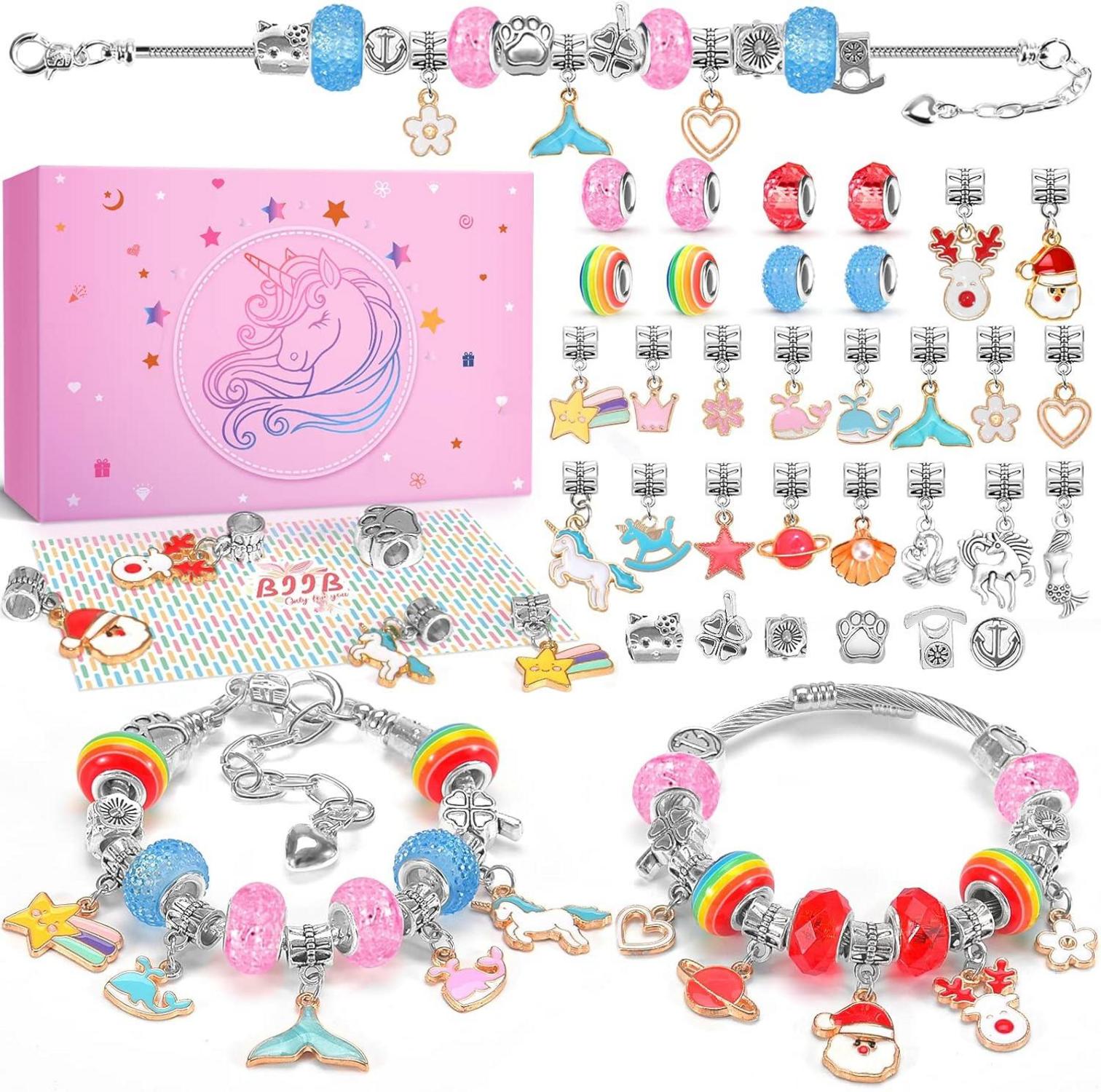 Perlenarmband Bastelset für Mädchen 5-12 Jahre - DIY Schmuck