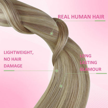 Echthaar Tape Extensions Blond 35cm 50g 16/22