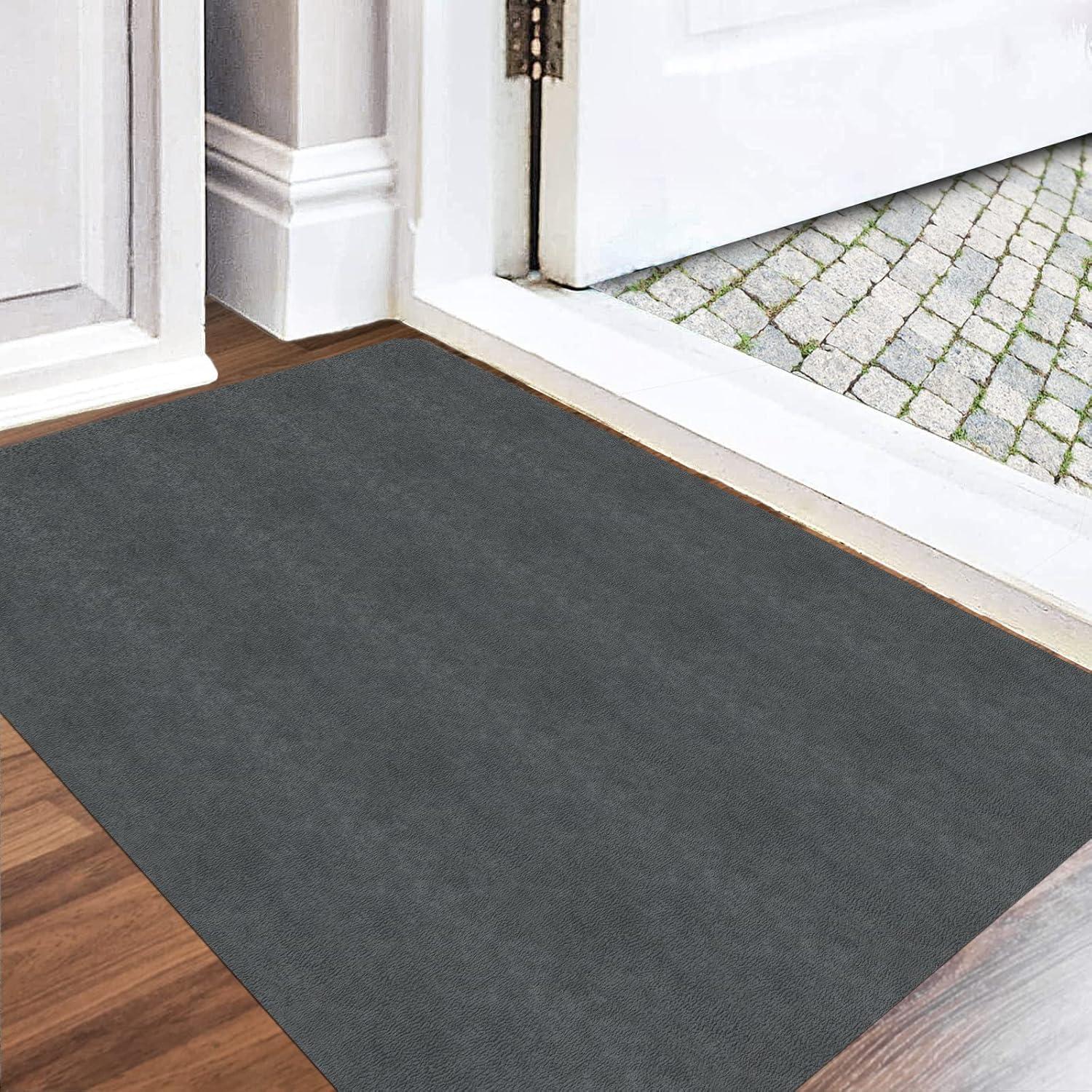 Innen Fußmatte waschbar 90x200cm Schmutzfänger Dunkelgrau