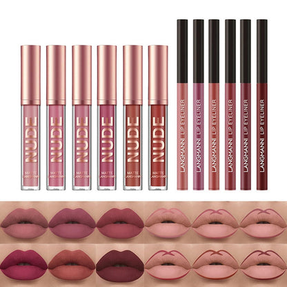 12er Set Matte Nudetöne Lippenstifte – Langlebig & Feuchtigkeitsspendend
