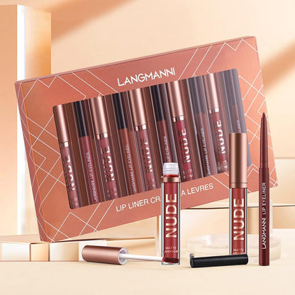 12er Set Matte Nudetöne Lippenstifte – Langlebig & Feuchtigkeitsspendend