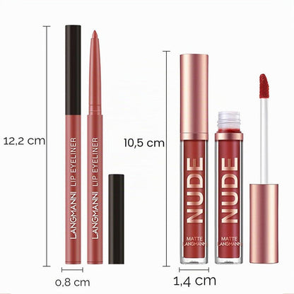 12er Set Matte Nudetöne Lippenstifte – Langlebig & Feuchtigkeitsspendend