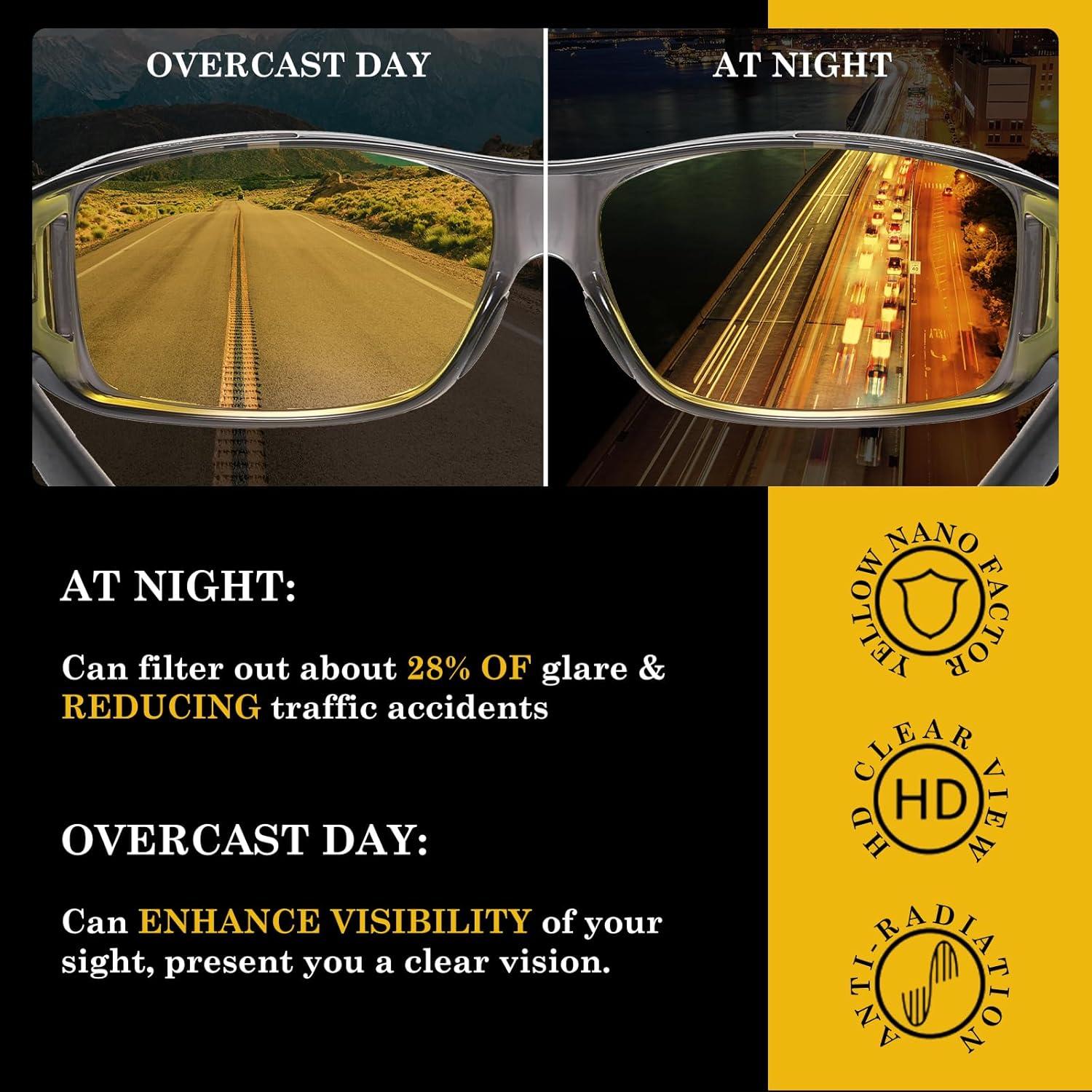 Polarisierte Nachtfahrtbrille Überbrille für Brillenträger 8953Y