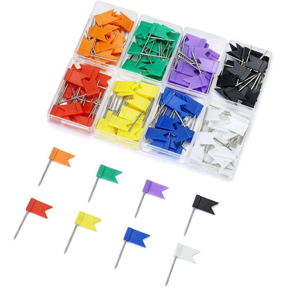 160 Stück Fahnennadeln in 8 Farben für Pinnwand - QWORK