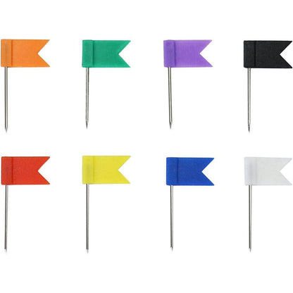 160 Stück Fahnennadeln in 8 Farben für Pinnwand - QWORK