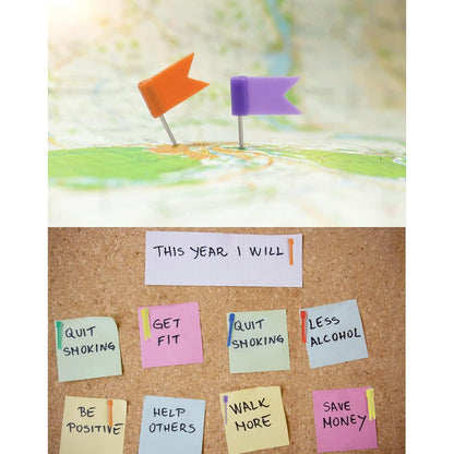 160 Stück Fahnennadeln in 8 Farben für Pinnwand - QWORK