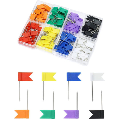 160 Stück Fahnennadeln in 8 Farben für Pinnwand - QWORK