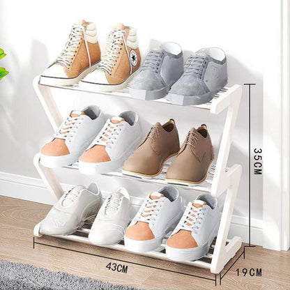 Kleines Schuhregal 3-stöckig Organizer Aufbewahrung Flur White