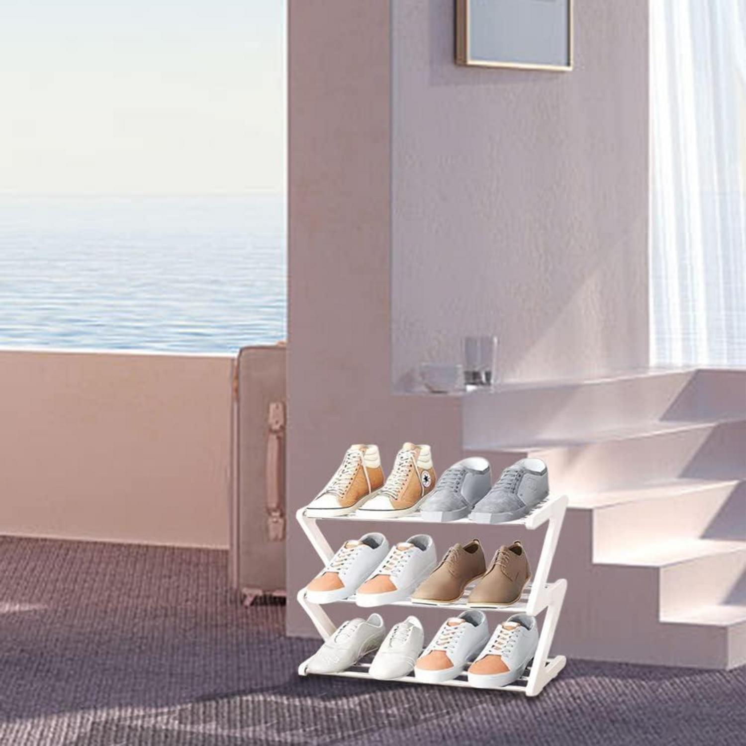 Kleines Schuhregal 3 Etagen Organizer Aufbewahrung Schuh