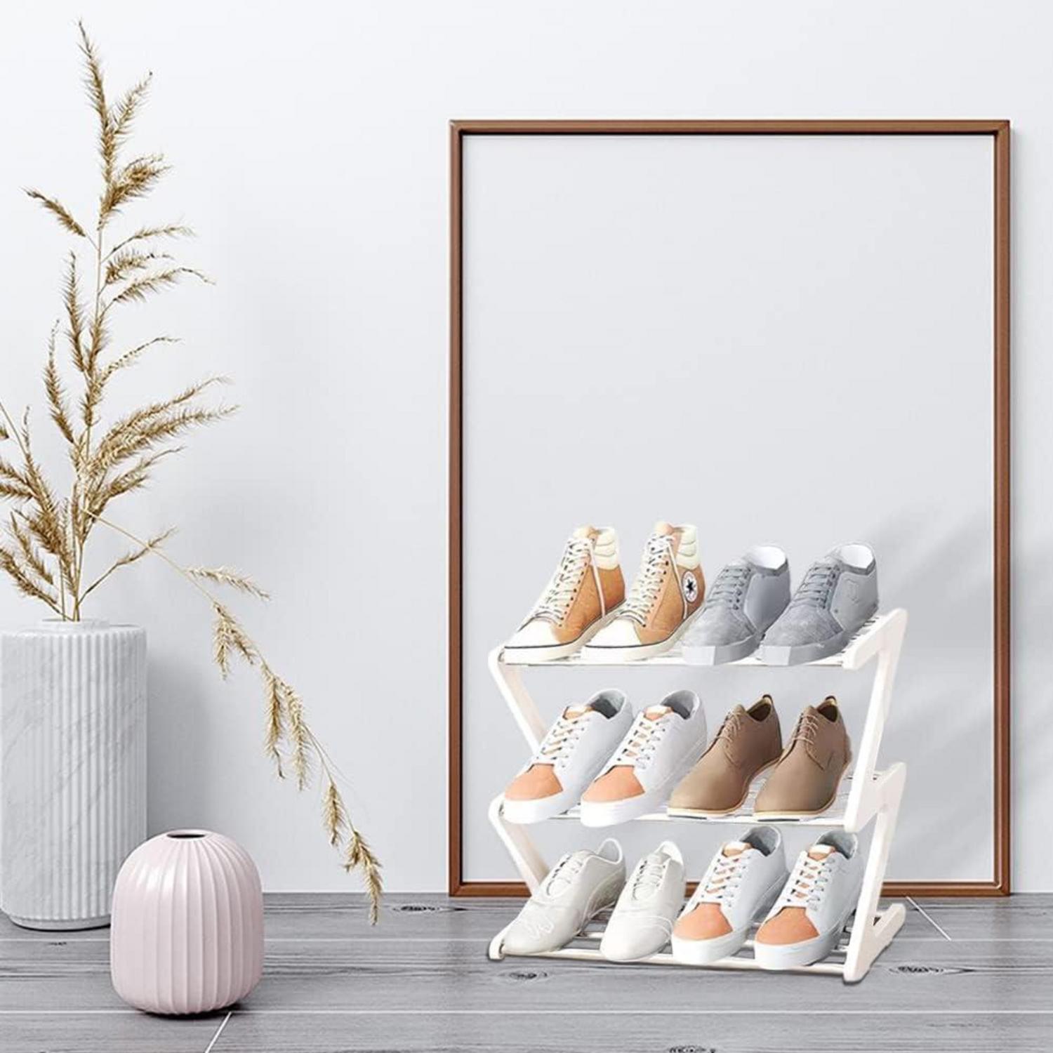 Kleines Schuhregal Organizer 3-Stöckiges 43x19x35cm