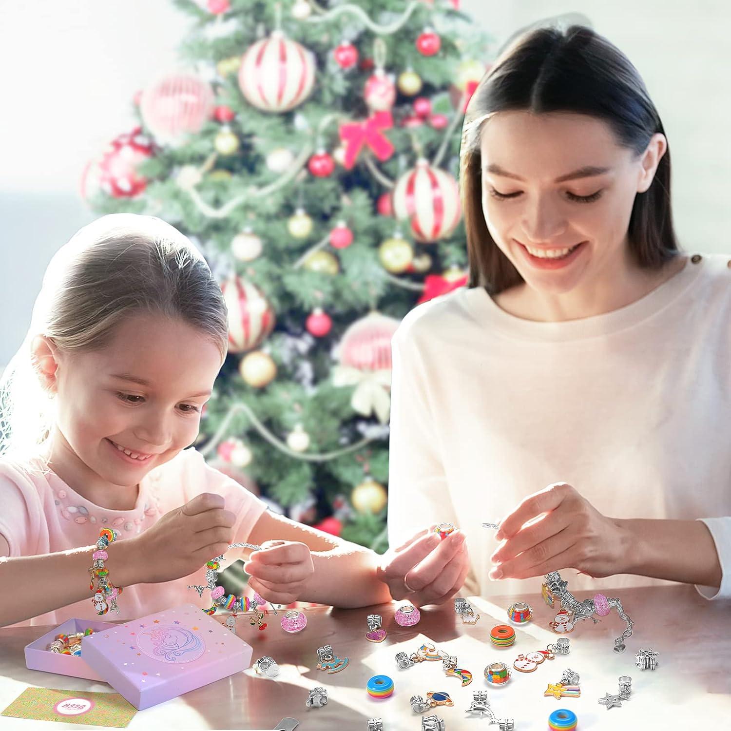 Armband Bastelset Mädchen Schmuck DIY, Perlen Weihnachtsgeschenk 5-12