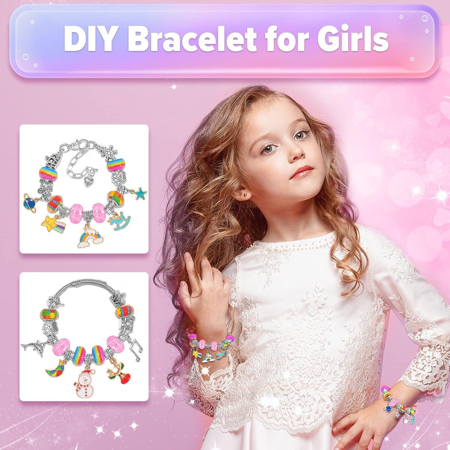 Schmuck Bastelset Armbänder Mädchen 5-12 Jahre DIY Party Craft Kit