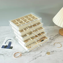 KAMIER Acryl Schmuckkästchen 5 Schubladen