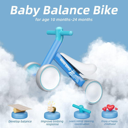 KORIMEFA Kinder Laufrad ohne Pedal 10-24 Monate Baby Ultraleichtes Spielzeug