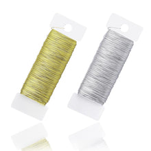 Basteldraht 0,35mm x 100m Dünn 2 Rollen Gold Silber