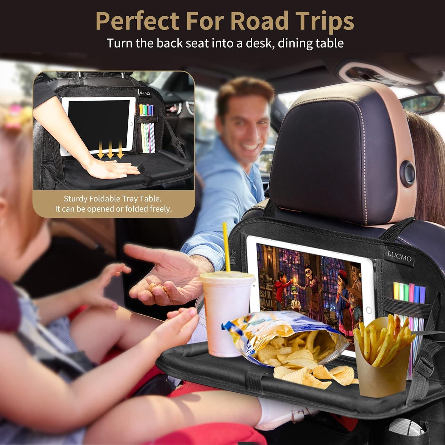 LUCMO Autositz Organizer Rücksitz Organizer Tablet Aufbewahrung Schwarz