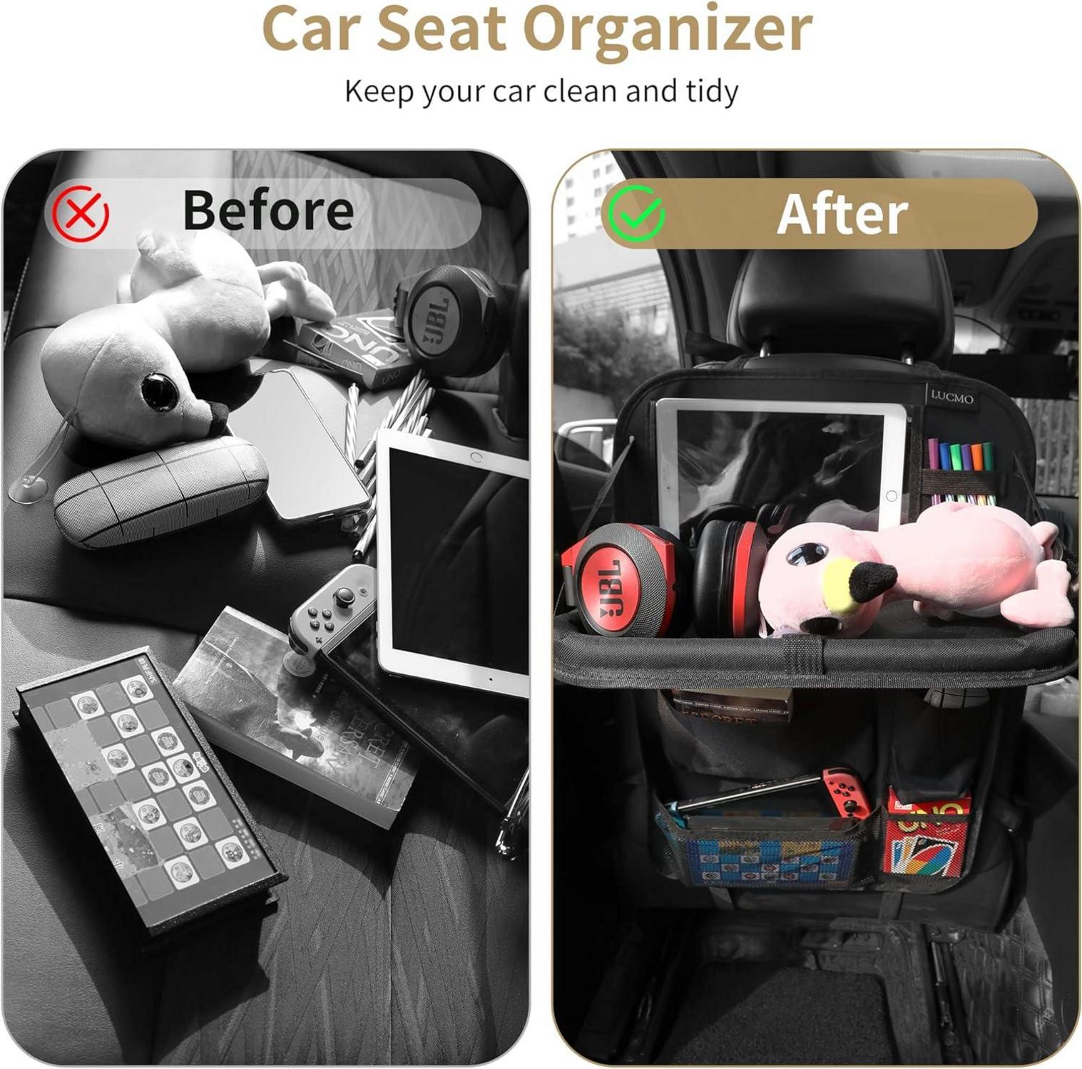 Auto Rückenlehnenschutz Organizer Tablet Aufbewahrung Schwarz