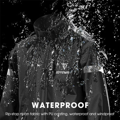 Herren Motorrad Regenanzug Wasserdicht Reflektierend Gelb XL