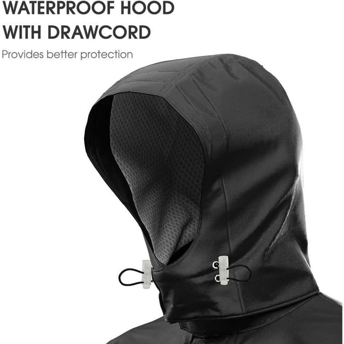 Herren Motorrad Regenanzug wasserdicht reflektierend XXL Schwarz