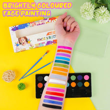 ACWOO Kinderschminke Set, 16 Farben Schminkpalette