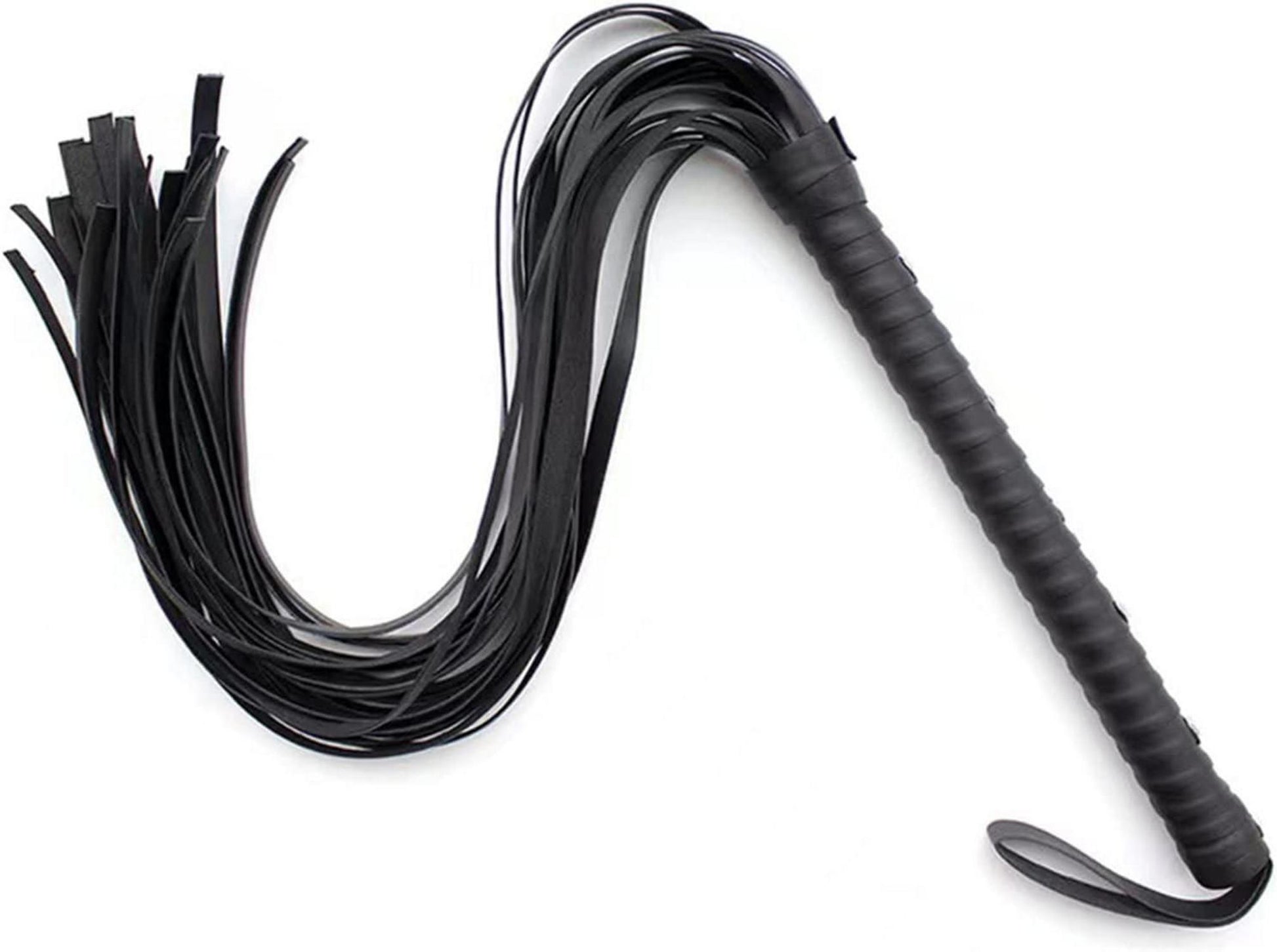 BDSM Fesseln Set mit Flogger Leder Peitsche Satin-Augenmaske