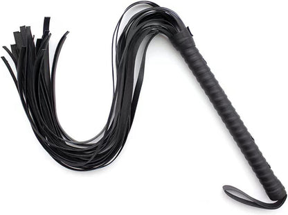 BDSM Fesseln Set mit Flogger Leder Peitsche Satin-Augenmaske